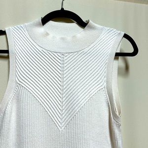 Banana Republic off white sleeveless wollen dress